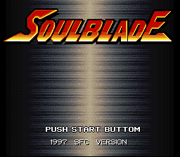 Soul Blade Title Screen